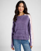 Purple Sage Racing Stripe $|& SEAS Coral Terrace Tie Dye Pocket Crew - SOF Front