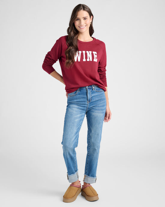 Cabernet Red $|& SEAS Wine Graphic Pullover - SOF Full Front