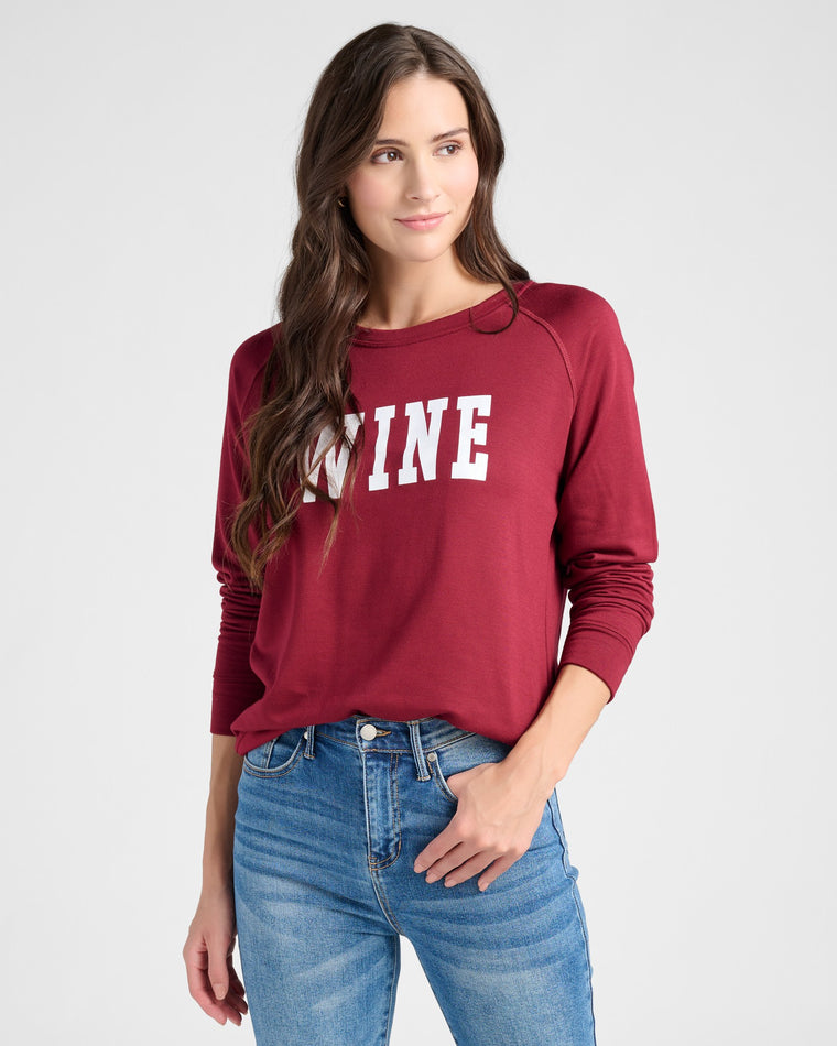 Cabernet Red $|& SEAS Wine Graphic Pullover - SOF Front