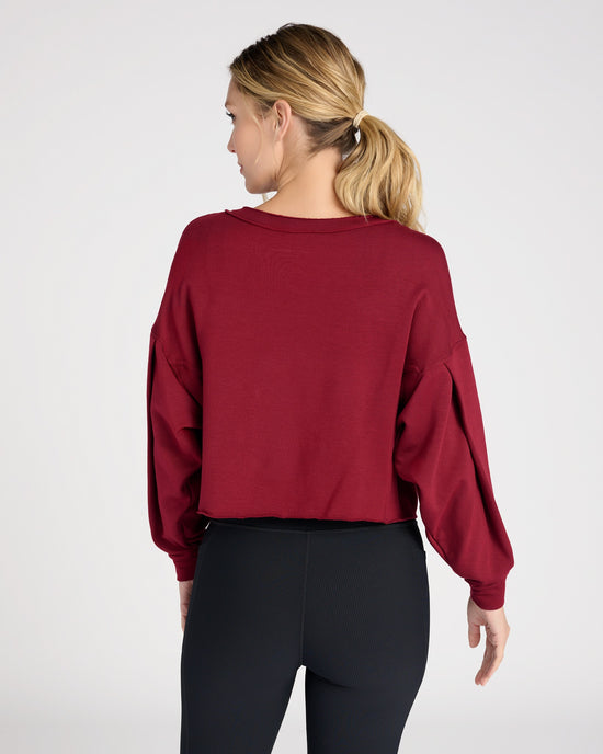 Cabernet $|& Interval Long Sleeve Cropped Pullover - SOF Back