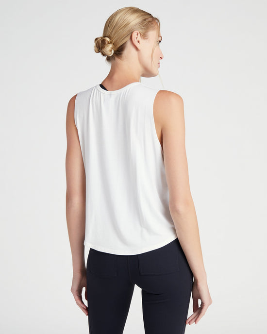 White $|& Interval Graphic Muscle Tank - Love is Love - SOF Back