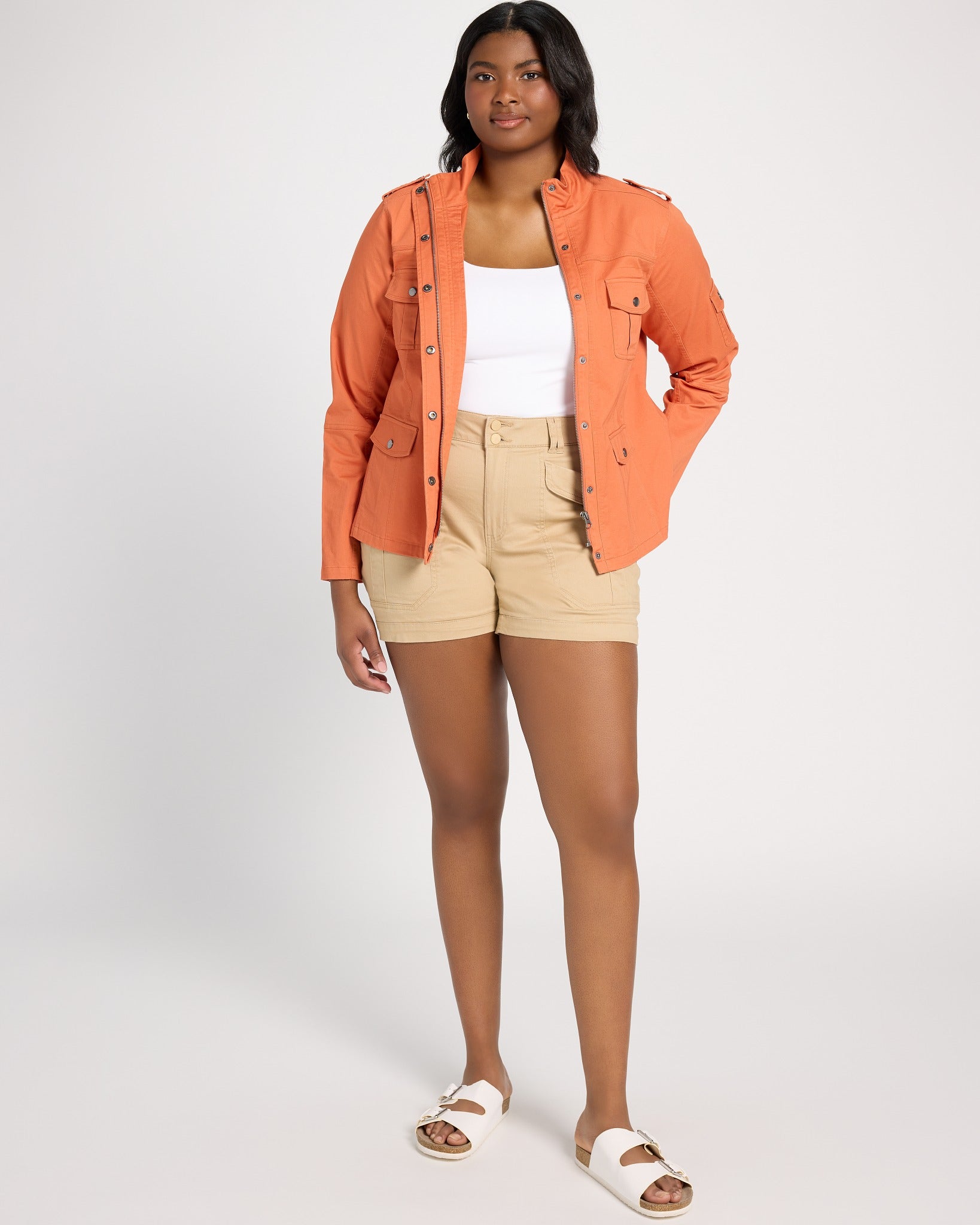 Tomato Red $|& Thread & Supply Utility Jacket - UGC On Fig