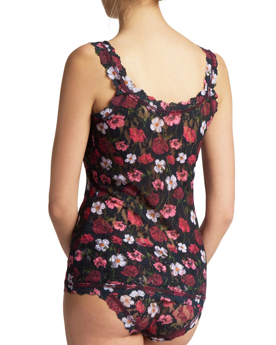 Black Floral $|& Hanky Panky Signature Lace Printed Cami - VOF Back