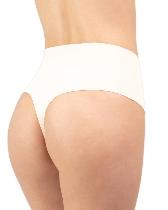 Light Neutrals White/Pale/Sand $|& Panty Promise High Rise Thong 3 Pack - Hanger Detail