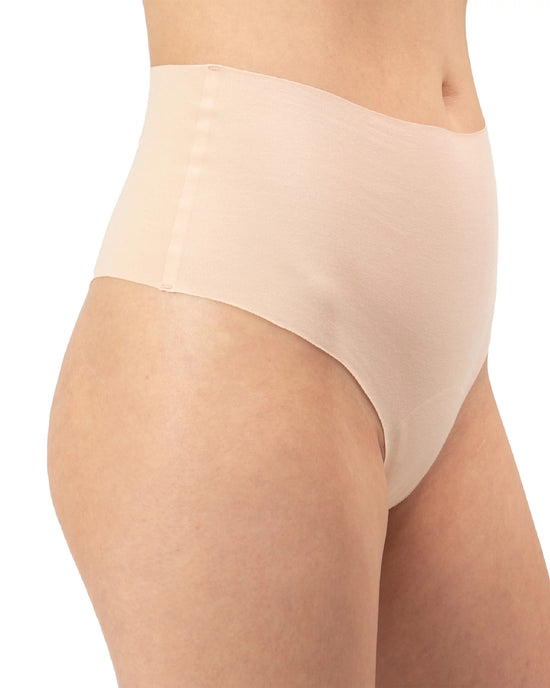 Light Neutrals White/Pale/Sand $|& Panty Promise High Rise Thong 3 Pack - VOF Side