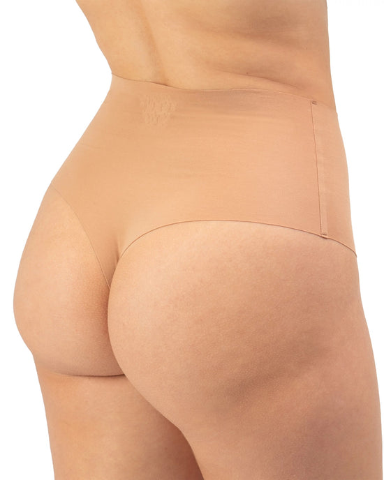 Light Neutrals White/Pale/Sand $|& Panty Promise High Rise Thong 3 Pack - VOF Back