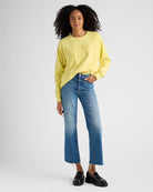 Sunkissed Yellow $|& Thread & Supply Cozy Embroidered Top - SOF Full Front