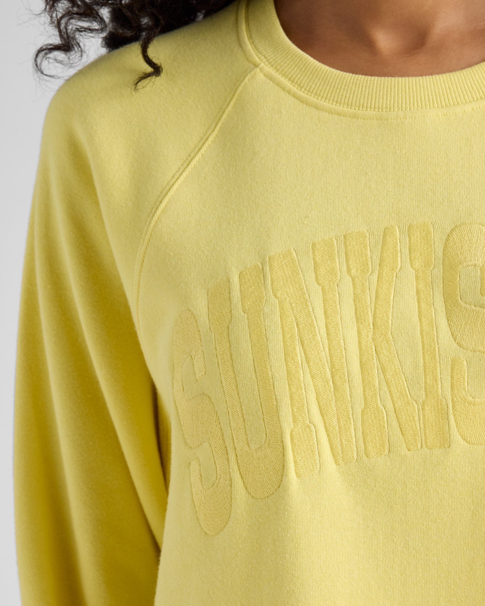 Sunkissed Yellow $|& Thread & Supply Cozy Embroidered Top - SOF Detail