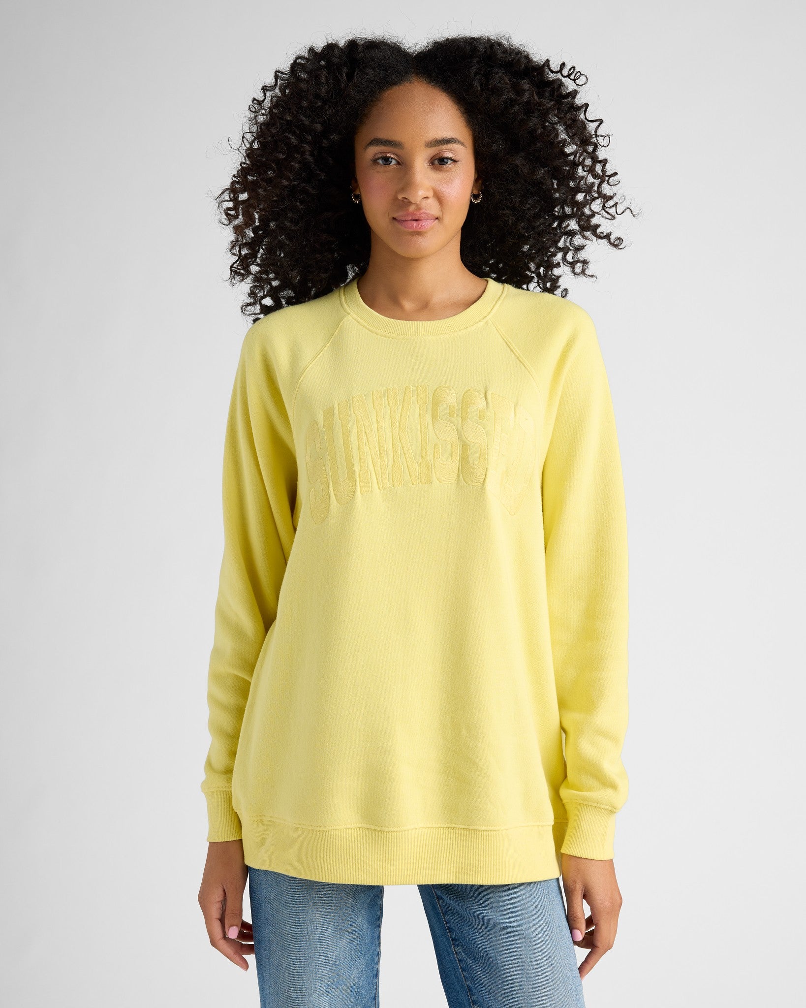 Sunkissed Yellow $|& Thread & Supply Cozy Embroidered Top - SOF Front