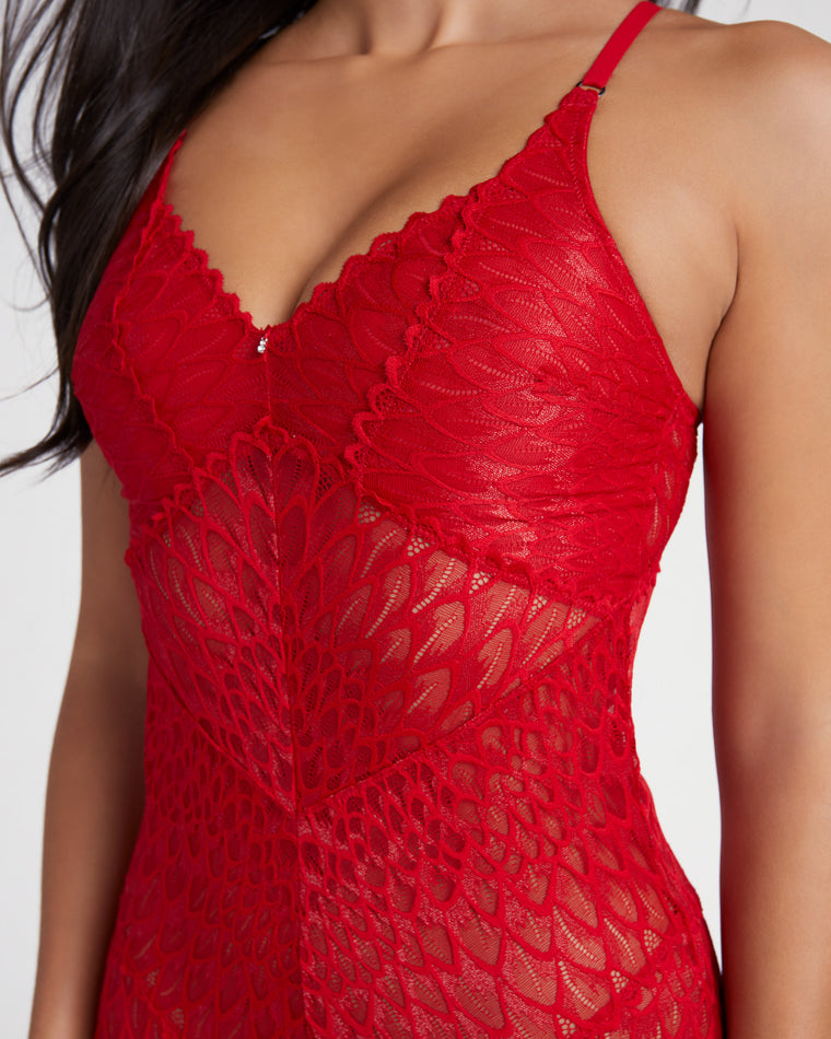Sweet Red $|& Montelle Lace Bodysuit - SOF Detail