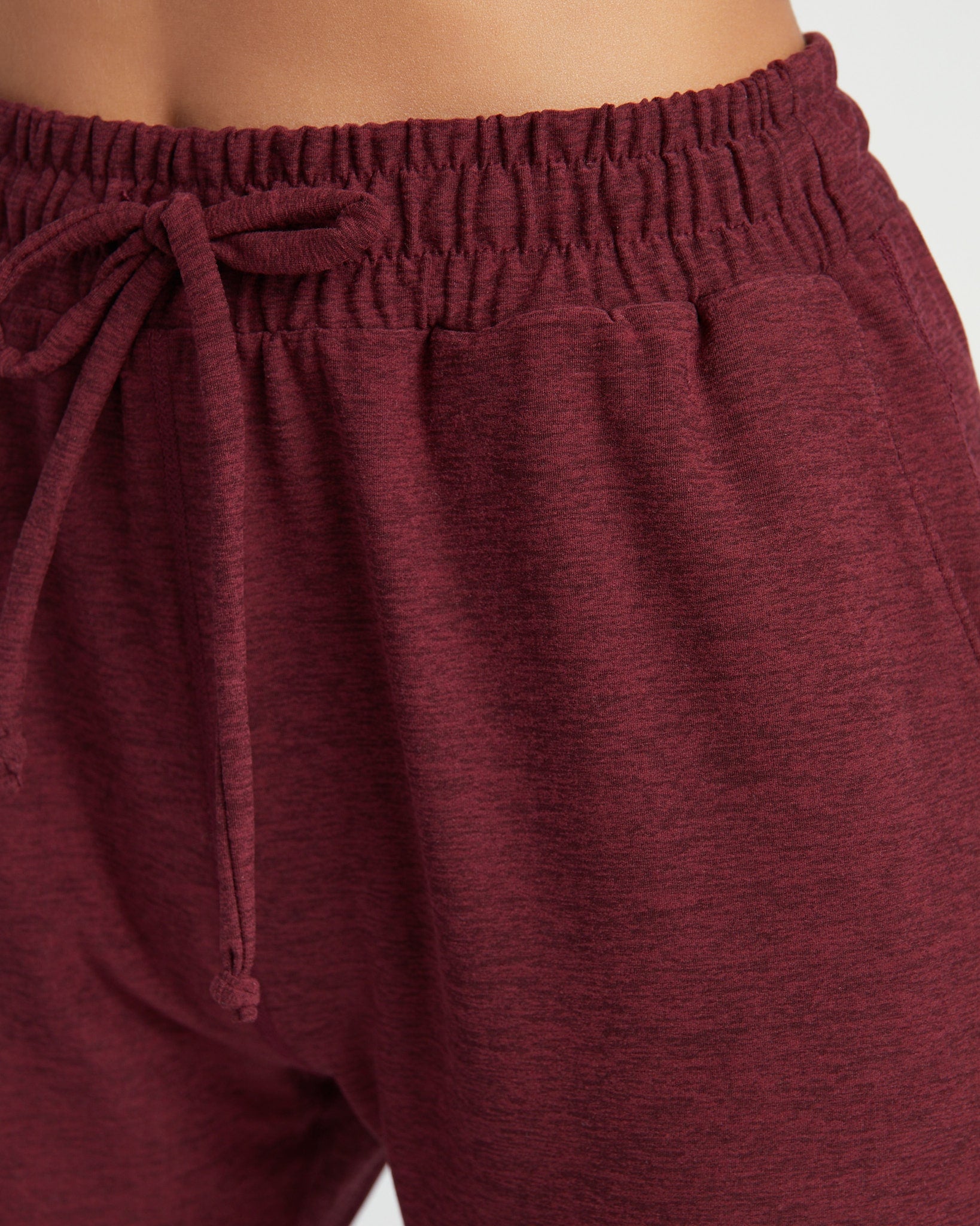Red Wine $|& Interval FlowHeather Sculpt Highland Jogger - SOF Detail