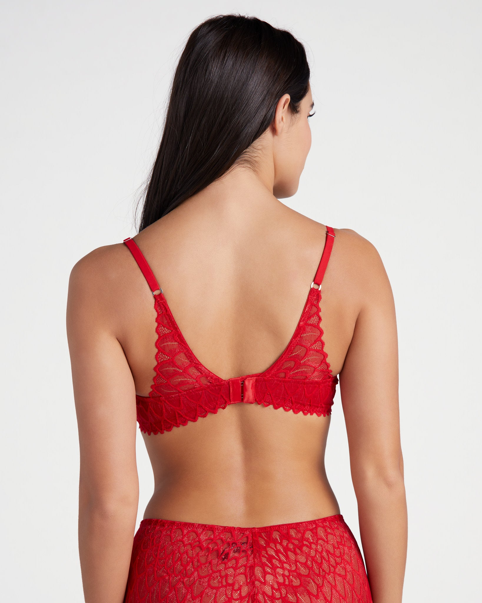 Sweet Red $|& Montelle Lacy Essentials Keyhole Bra - SOF Back