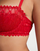 Sweet Red $|& Montelle Lacy Essentials Keyhole Bra - SOF Detail