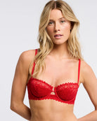 Sweet Red $|& Montelle Lacy Essentials Keyhole Bra - VOF Front