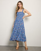 Blue $|& Apricot Garden Layer Ditsy Dress - SOF Front