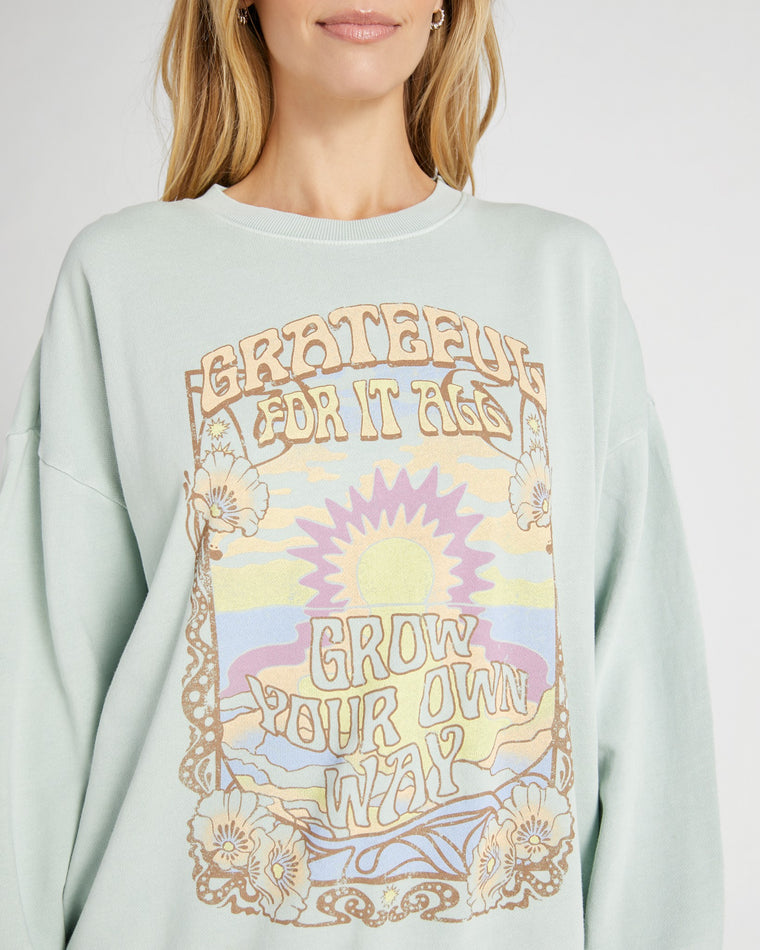 Sea Spray $|& Z Supply Grateful Sunday Sweatshirt - SOF Detail