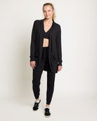 Textured Black $|& Interval Cocoon Cardigan - UGC On Fig