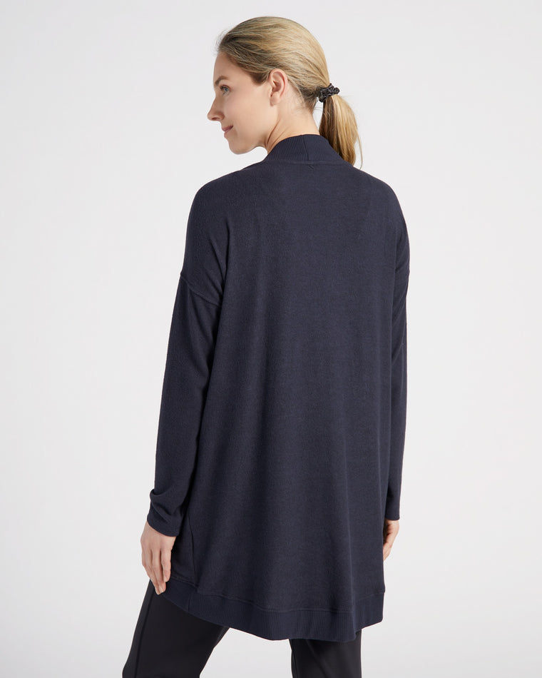 Textured Black $|& Interval Cocoon Cardigan - SOF Back