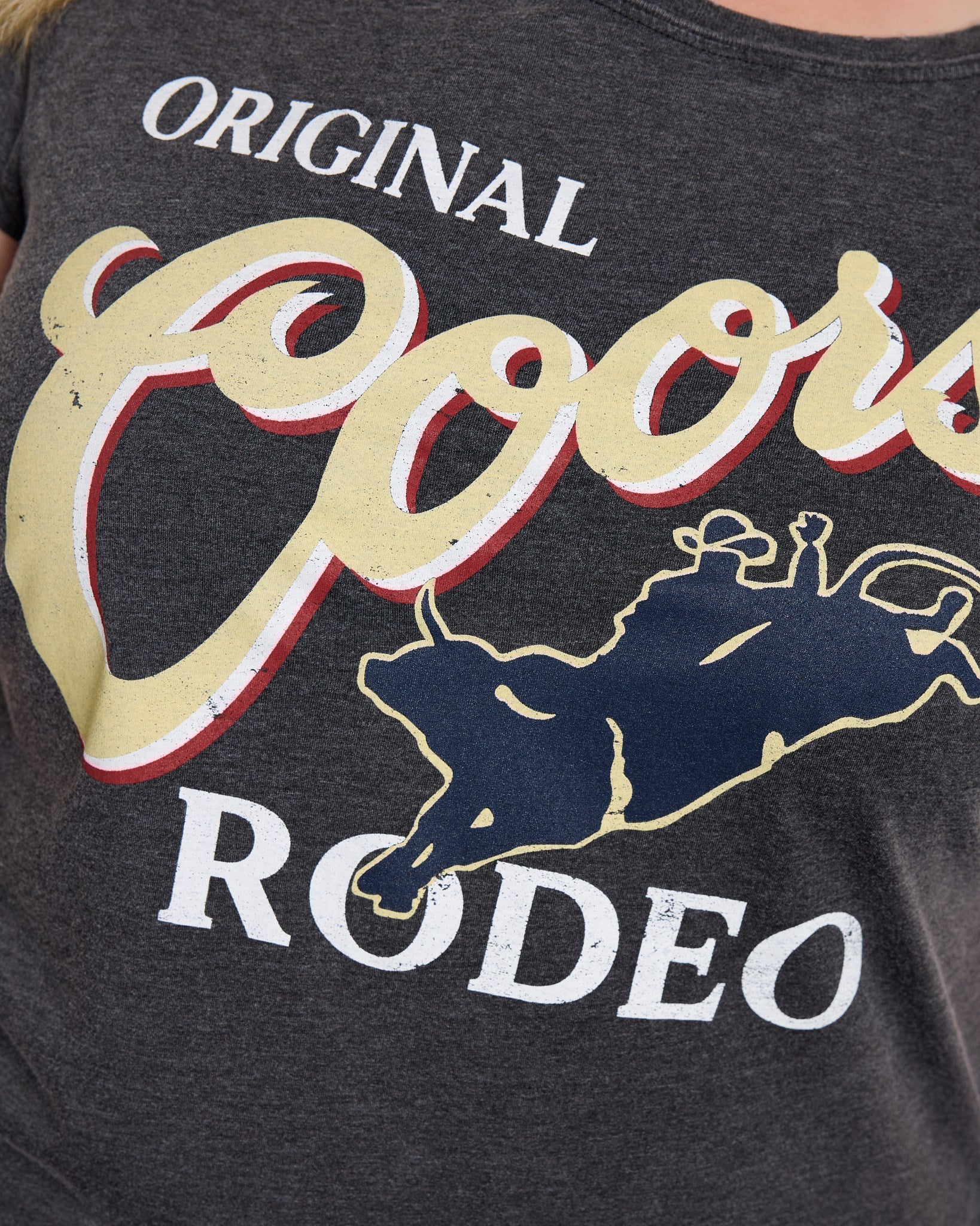 Black $|& Recycled Karma Original Coors Rodeo Graphic Tee - SOF Full Front