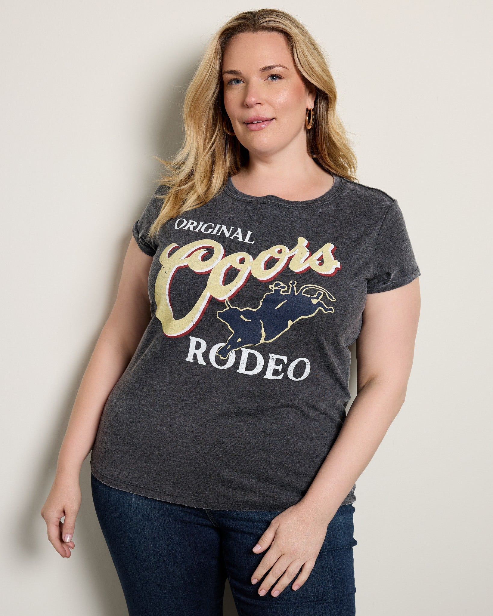 Black $|& Recycled Karma Original Coors Rodeo Graphic Tee - SOF Front