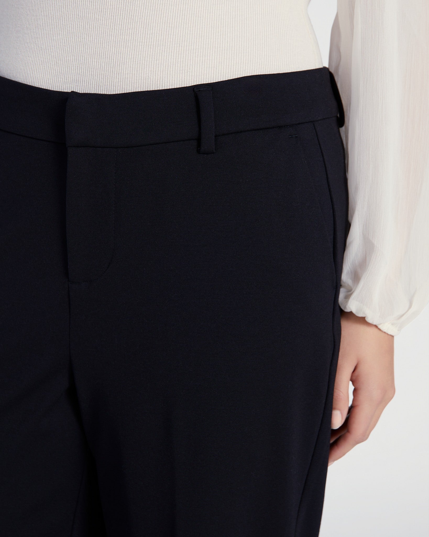 Black $|& Liverpool Kelsey Wide Leg Trouser - SOF Detail