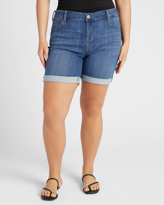 Lanier Mid Blue $|& Liverpool Corine Cuffed Short - SOF Front