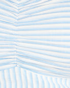 Blue/White $|& Skies Are Blue Striped Sweetheart Maxi Dress - SOF Detail