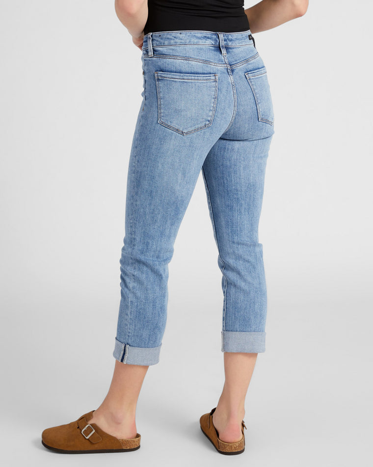 Marina Vista $|& Liverpool Charlie Crop Skinny Jeans with Wide Cuff - SOF Back