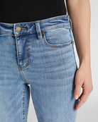 Marina Vista $|& Liverpool Charlie Crop Skinny Jeans with Wide Cuff - SOF Detail