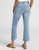 Mount Vernon $|& Liverpool Gia Pintuck Crop Flare Jeans - SOF Back