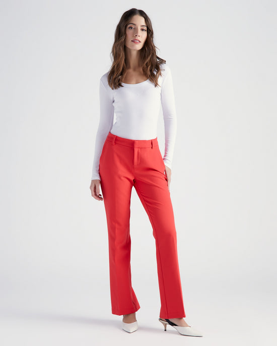 Lava Flow Red $|& Liverpool Kelsey Flare Trouser - SOF Full Front