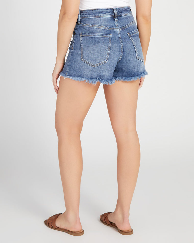 Claymont $|& Liverpool Christine High Rise Frayed Hem Short - SOF Back