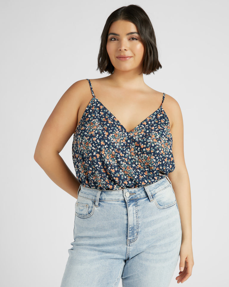Plus Size Printed Knit Cami