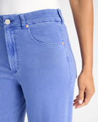 Galactic Cobalt $|& Dear John Audrey Super High Rise Wide Leg Jeans - SOF Detail