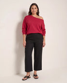 Chilli Pepper $|& SEAS Brooksville One Shoulder Sweatshirt - UGC On Fig