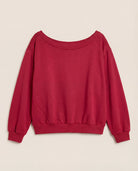 Chilli Pepper $|& SEAS Brooksville One Shoulder Sweatshirt - Hanger Detail