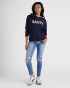 Navy $|& SEAS Salty Hacci Graphic Crew - SOF Full Front