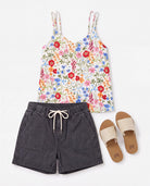 White Red $|& Skies Are Blue Double Strap Floral Cami - Hanger Detail