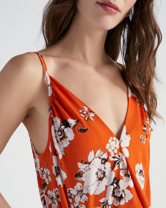 Orange White $|& West Kei Floral Knit Cami - SOF Detail