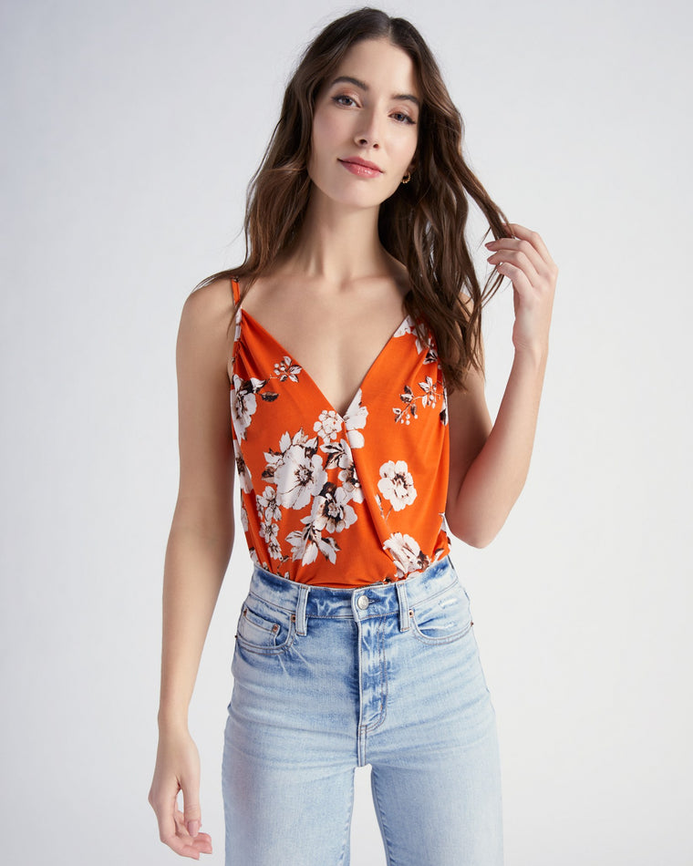 Orange White $|& West Kei Floral Knit Cami - SOF Front