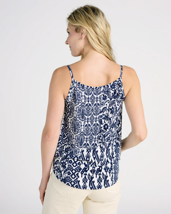 Navy White $|& West Kei Printed Knit Cami - SOF Back