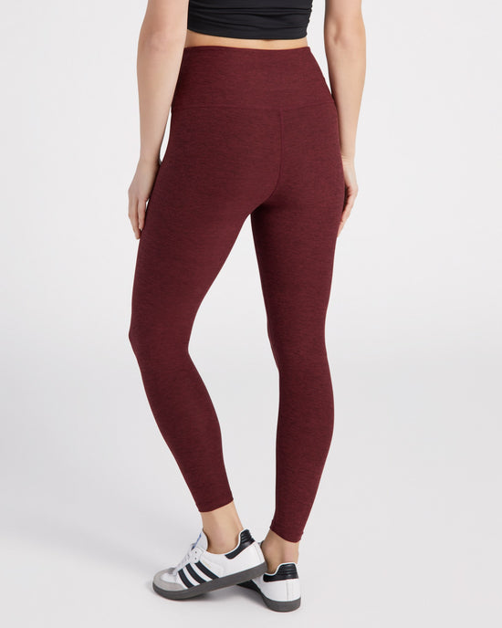 Red Wine $|& Interval Spacedye Everyday Cross Over Legging - SOF Back