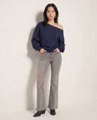 Navy $|& SEAS Brooksville One Shoulder Sweatshirt - UGC On Fig