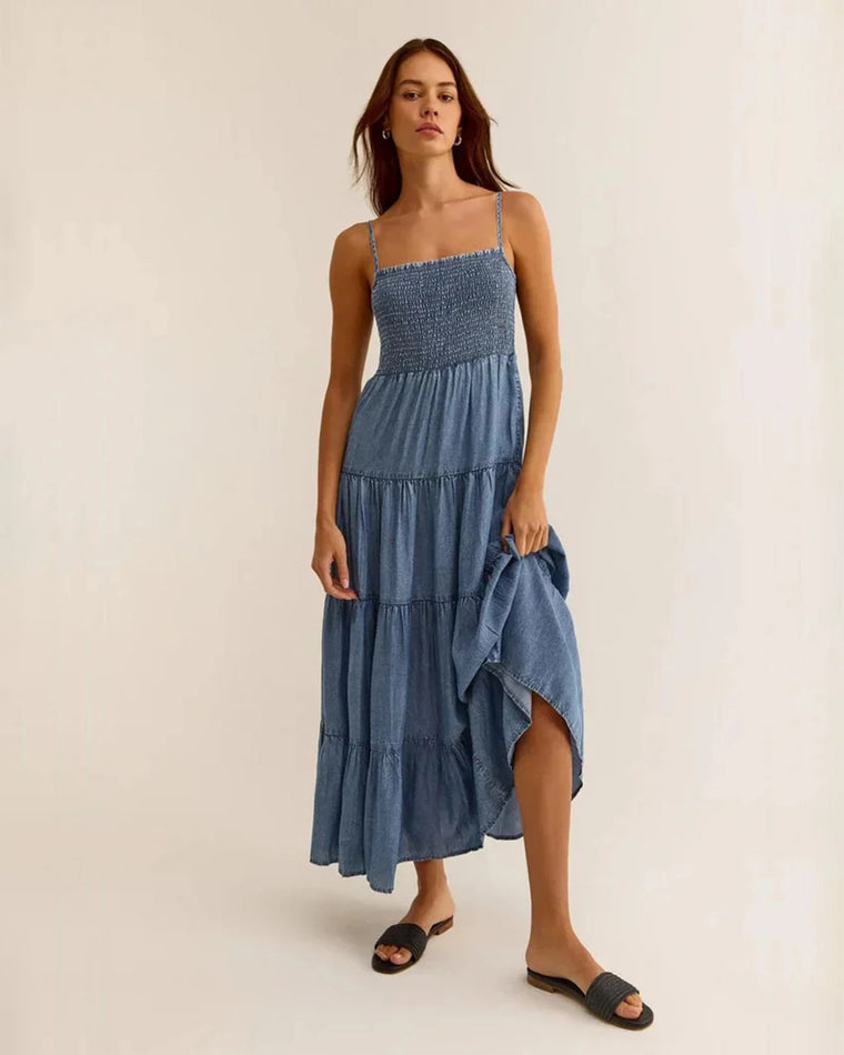 Washed Chambray $|& Z Supply Balos Chambray Midi Dress - VOF Detail