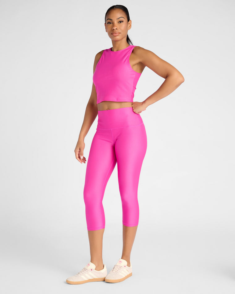 Fuschia $|& Interval Revive Ribbed Tank - SOF Full Front