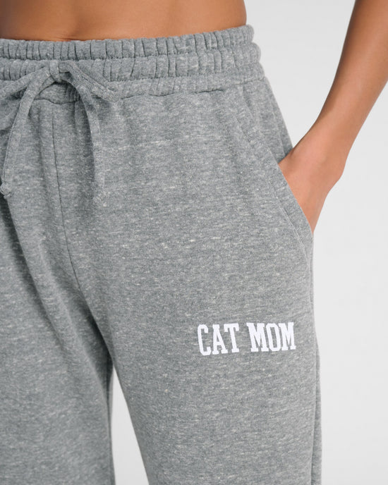 Heather Grey $|& Interval Cat Mom Jogger - SOF Detail