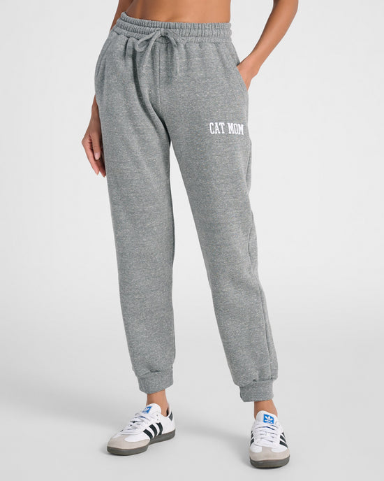 Heather Grey $|& Interval Cat Mom Jogger - SOF Front
