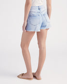 Light Wash $|& Vervet High Rise Mom Shorts - SOF Back