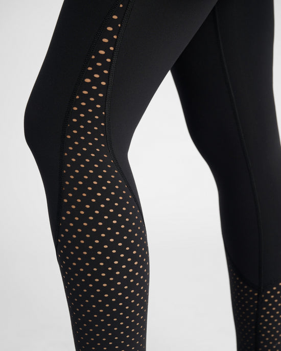 Black $|& Thrive Société Endure Perforated 7/8 Legging - SOF Detail