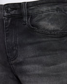 Grey $|& Lovervet Mid Rise Frayed Hem Short - SOF Full Front